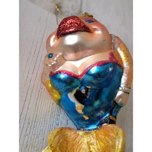 Vintage December diamonds Goldie fish blown glass ornament Xmas decor - Picture 4 of 9